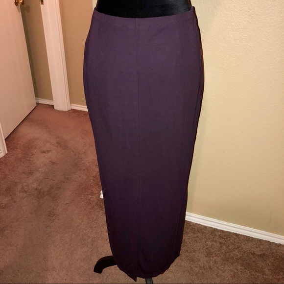 💜💜💜Express Deep Purple Straight Long Skirt - Picture 2 of 8